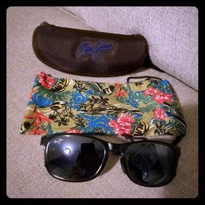 Maui Jim black sunglasses.